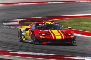 #88 Ferrari 296 GT3 of Custodio Toledo and Riccardo Agostini, AF Corse, GT World Challenge America, Pro-Am, SRO America, FANATEC GT World Challenge America Powered by AWS, COTA, Austin, TX May 17 - 19 2024.
 | Fabian Lagunas / SRO