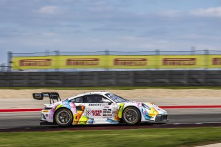 #32 Porsche 911 GT3-R of Kyle Washington and Tom Sargent, GMG Racing, GT World Challenge America, Pro-Am, FANATEC GT World Challenge America Powered by AWS, COTA, Austin, TX May 17 - 19 2024.
 | Fabian Lagunas / SRO