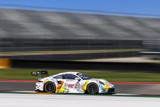 #32 Porsche 911 GT3-R of Kyle Washington and Tom Sargent, GMG Racing, GT World Challenge America, Pro-Am, FANATEC GT World Challenge America Powered by AWS, COTA, Austin, TX May 17 - 19 2024.
 | Fabian Lagunas / SRO
