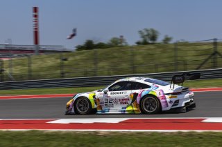 #32 Porsche 911 GT3-R of Kyle Washington and Tom Sargent, GMG Racing, GT World Challenge America, Pro-Am, FANATEC GT World Challenge America Powered by AWS, COTA, Austin, TX May 17 - 19 2024.
 | Fabian Lagunas / SRO