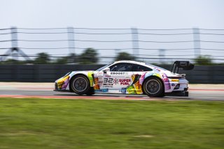 #32 Porsche 911 GT3-R of Kyle Washington and Tom Sargent, GMG Racing, GT World Challenge America, Pro-Am, FANATEC GT World Challenge America Powered by AWS, COTA, Austin, TX May 17 - 19 2024.
 | Fabian Lagunas / SRO