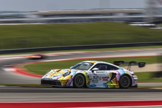 #32 Porsche 911 GT3-R of Kyle Washington and Tom Sargent, GMG Racing, GT World Challenge America, Pro-Am, FANATEC GT World Challenge America Powered by AWS, COTA, Austin, TX May 17 - 19 2024.
 | Fabian Lagunas / SRO