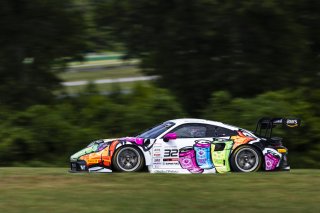 #32 Porsche 911 GT3-R of Kyle Washington and Tom Sargent, GMG Racing, GT World Challenge America, Pro-Am, FANATEC GT World Challenge America Powered by AWS, VIR, Alton, VA July 19 - 21 2024.
 | Fabian Lagunas / SRO      