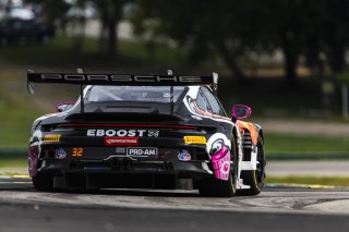 #32 Porsche 911 GT3-R of Kyle Washington and Tom Sargent, GMG Racing, GT World Challenge America, Pro-Am, FANATEC GT World Challenge America Powered by AWS, VIR, Alton, VA July 19 - 21 2024.
 | Fabian Lagunas / SRO      