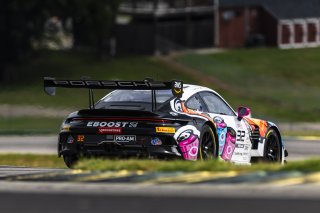 #32 Porsche 911 GT3-R of Kyle Washington and Tom Sargent, GMG Racing, GT World Challenge America, Pro-Am, FANATEC GT World Challenge America Powered by AWS, VIR, Alton, VA July 19 - 21 2024.
 | Fabian Lagunas / SRO      