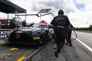 #91 Mercedes-AMG GT3 of Jeff Burton and Philip Ellis, Regulator Racing, GT World Challenge America, Pro-Am, SRO America, FANATEC GT World Challenge America Powered by AWS, VIR, Alton, VA July 19 - 21 2024.
 | Fabian Lagunas / SRO           