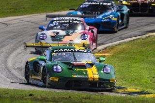 #120 Porsche 911 GT3-R of Adam Adelson and Elliott Skeer, Wright Motorsports, GT World Challenge America, Pro, FANATEC GT World Challenge America Powered by AWS, SRO America, VIR, Alton, VA July 19 - 21 2024.
 | Fabian Lagunas / SRO           