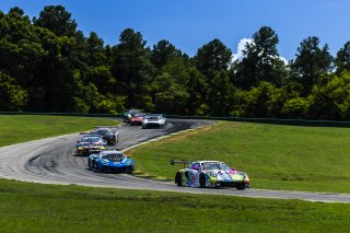 #32 Porsche 911 GT3-R of Kyle Washington and Tom Sargent, GMG Racing, GT World Challenge America, Pro-Am, FANATEC GT World Challenge America Powered by AWS, VIR, Alton, VA July 19 - 21 2024.
 | Fabian Lagunas / SRO      