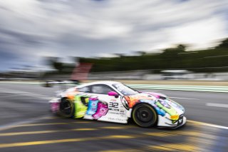 #32 Porsche 911 GT3-R of Kyle Washington and Tom Sargent, GMG Racing, GT World Challenge America, Pro-Am, FANATEC GT World Challenge America Powered by AWS, Road America, Elkhart Lake, WI August 16 - 18 2024.
 | Fabian Lagunas / SRO           