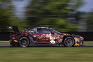 #28 BMW M4 GT3 of Varun Chocksey and Bill Auberlen, ST Racing, GT World Challenge America, Pro, SRO America, FANATEC GT World Challenge America Powered by AWS, Road America, Elkhart Lake, WI August 16 - 18 2024.\
 | Fabian Lagunas / SRO      