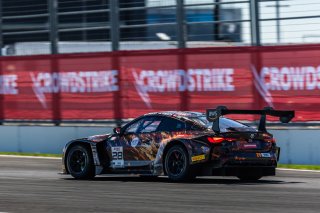 #28 BMW M4 GT3 of Varun Chocksey, Bill Auberlen, and Philipp Eng, ST Racing, GT World Challenge America, Pro, SRO America, FANATEC GT World Challenge America Powered by AWS, INDY, Indianapolis, IN October 3 - 6 2024.
 | Fabian Lagunas/SRO