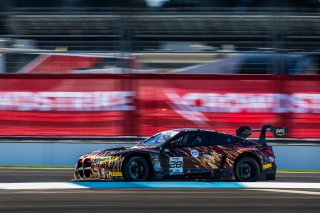 #28 BMW M4 GT3 of Varun Chocksey, Bill Auberlen, and Philipp Eng, ST Racing, GT World Challenge America, Pro, SRO America, FANATEC GT World Challenge America Powered by AWS, INDY, Indianapolis, IN October 3 - 6 2024.
 | Fabian Lagunas/SRO