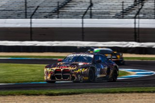 #28 BMW M4 GT3 of Varun Chocksey, Bill Auberlen, and Philipp Eng, ST Racing, GT World Challenge America, Pro, SRO America, FANATEC GT World Challenge America Powered by AWS, INDY, Indianapolis, IN October 3 - 6 2024.
 | Fabian Lagunas/SRO