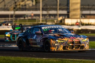 #38 BMW M4 GT3 of Samantha Tan, John Capestro-Dubets, and Neil Verhagen, ST Racing, GT World Challenge America, Pro-Am, SRO America, FANATEC GT World Challenge America Powered by AWS, INDY, Indianapolis, IN October 3 - 6 2024.
 | Fabian Lagunas/SRO