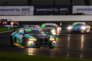 #29 BMW M4 GT3 of Justin Rothberg, Robby Foley, and Patrick Gallagher, Turner Motorsport, GT World Challenge America, Pro-Am, FANATEC GT World Challenge America Powered by AWS, INDY, Indianapolis, IN October 3 - 6 2024.
 | Fabian Lagunas/SRO