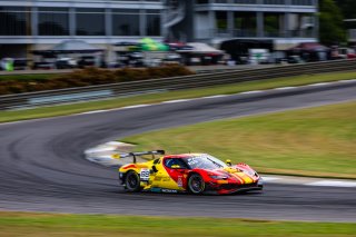 #88 Ferrari 296 GT3 of Custodio Toledo and Riccardo Agostini, AF Corse, GT World Challenge America, Pro-Am, SRO America, FANATEC GT World Challenge America Powered by AWS, Barber Motorsports Park, Leeds, AL September 6 - 8 2024.
 | Fabian Lagunas