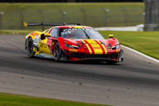 #88 Ferrari 296 GT3 of Custodio Toledo and Riccardo Agostini, AF Corse, GT World Challenge America, Pro-Am, SRO America, FANATEC GT World Challenge America Powered by AWS, Barber Motorsports Park, Leeds, AL September 6 - 8 2024.
 | Fabian Lagunas