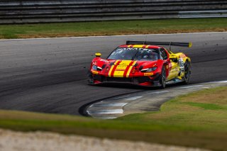 #88 Ferrari 296 GT3 of Custodio Toledo and Riccardo Agostini, AF Corse, GT World Challenge America, Pro-Am, SRO America, FANATEC GT World Challenge America Powered by AWS, Barber Motorsports Park, Leeds, AL September 6 - 8 2024.
 | Fabian Lagunas