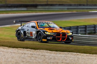 #8 BMW M4 GT3 2024 of Elias Sabo and Andy Lee, Flying Lizard Motorsports, GT World Challenge America, Pro-Am, FANATEC GT World Challenge America Powered by AWS, SRO America, Barber Motorsports Park, Leeds, AL September 6 - 8 2024.
 | Fabian Lagunas