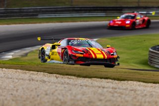 #88 Ferrari 296 GT3 of Custodio Toledo and Riccardo Agostini, AF Corse, GT World Challenge America, Pro-Am, SRO America, FANATEC GT World Challenge America Powered by AWS, Barber Motorsports Park, Leeds, AL September 6 - 8 2024.
 | Fabian Lagunas