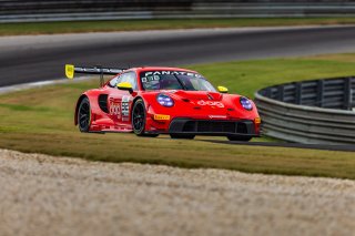 #92 Porsche 992 GT3-R of Jean-Frederic Laberge and Kyle Marcelli, MMG, GT World Challenge America, Pro-Am, FANATEC GT World Challenge America Powered by AWS, SRO America, Barber Motorsports Park, Leeds, AL September 6 - 8 2024.
 | Fabian Lagunas