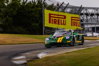 #120 Porsche 911 GT3-R of Adam Adelson and Elliott Skeer, Wright Motorsports, GT World Challenge America, Pro, FANATEC GT World Challenge America Powered by AWS, SRO America, Barber Motorsports Park, Leeds, AL September 6 - 8 2024.
 | Fabian Lagunas