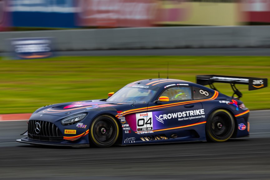 #04 Mercedes-AMG GT3 of George Kurtz and Colin Braun, Crowdstrike by Riley, Pro-Am, GT World Challenge America Powered by AWS, SRO America, Sonoma Raceway, Sonoma, CA, March 28-30, 2025.
