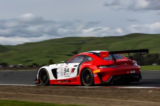 #34 Mercedes-AMG GT3 of Michai Stephens and Mikael Grenier, JMF Motorsports, Pro, GT World Challenge America Powered by AWS, SRO America, Sonoma Raceway, Sonoma, CA, March 28-30, 2025.
 | www.lagunasphotography.com