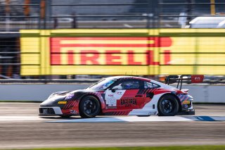 #18 Porsche 911 GT3 R (992) of Alex Sedgwick / Jan Heylen / Alessio Picariello, RS1, Indy 8H, IGTC, Pro, SRO America, Indianapolis Motor Speedway, Indianapolis, IN, Oct 16–19, 2025
 | Fabian Lagunas | www.lagunasphotography.com | For SRO Motorsports Group 2025