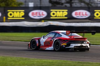 #18 Porsche 911 GT3 R (992) of Alex Sedgwick / Jan Heylen / Alessio Picariello, RS1, Indy 8H, IGTC, Pro, SRO America, Indianapolis Motor Speedway, Indianapolis, IN, Oct 16–19, 2025
 | Fabian Lagunas | www.lagunasphotography.com | For SRO Motorsports Group 2025