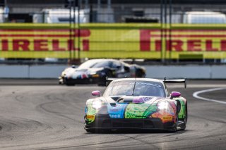 #32 Porsche 911 GT3 R (992) of Kyle Washington / Tom Sargent / Klaus Bachler, GMG Racing, Indy 8H, IGTC, Pro-Am, SRO America, Indianapolis Motor Speedway, Indianapolis, IN, Oct 16–19, 2025
 | Fabian Lagunas | www.lagunasphotography.com | For SRO Motorsports Group 2025