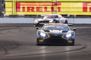 #24 Aston Martin Vantage AMR GT3 EVO of Gray Newell / Zach Robichon / Darren Turner, Heart of Racing Team, Indy 8H, Pro-Am, SRO America, Indianapolis Motor Speedway, Indianapolis, IN, Oct 16–19, 2025
 | Fabian Lagunas | www.lagunasphotography.com | For SRO Motorsports Group 2025
