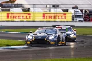 #24 Aston Martin Vantage AMR GT3 EVO of Gray Newell / Zach Robichon / Darren Turner, Heart of Racing Team, Indy 8H, Pro-Am, SRO America, Indianapolis Motor Speedway, Indianapolis, IN, Oct 16–19, 2025
 | Fabian Lagunas | www.lagunasphotography.com | For SRO Motorsports Group 2025