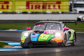 #32 Porsche 911 GT3 R (992) of Kyle Washington / Tom Sargent / Klaus Bachler, GMG Racing, Indy 8H, IGTC, Pro-Am, SRO America, Indianapolis Motor Speedway, Indianapolis, IN, Oct 16–19, 2025
 | Fabian Lagunas | www.lagunasphotography.com | For SRO Motorsports Group 2025