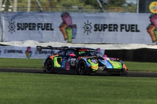#32 Porsche 911 GT3 R (992) of Kyle Washington / Tom Sargent / Klaus Bachler, GMG Racing, Indy 8H, IGTC, Pro-Am, SRO America, Indianapolis Motor Speedway, Indianapolis, IN, Oct 16–19, 2025
 | Fabian Lagunas | www.lagunasphotography.com | For SRO Motorsports Group 2025