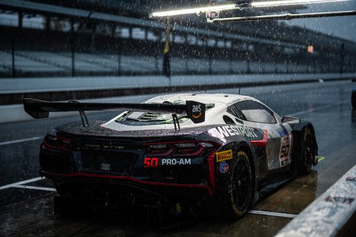 #50 Chevrolet Corvette Z06 GT3.R of Ross Chouest / Aaron Povoledo / Nicky Catsburg, Chouest Povoledo Racing, Indy 8H, Pro-Am, SRO America, Indianapolis Motor Speedway, Indianapolis, IN, Oct 16&ndash;19, 2025
 | SRO Motorsports Group