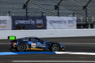 #24 Aston Martin Vantage AMR GT3 EVO of Gray Newell / Zach Robichon / Darren Turner, Heart of Racing Team, Indy 8H, Pro-Am, SRO America, Indianapolis Motor Speedway, Indianapolis, IN, Oct 16–19, 2025
 | Fabian Lagunas | www.lagunasphotography.com | For SRO Motorsports Group 2025