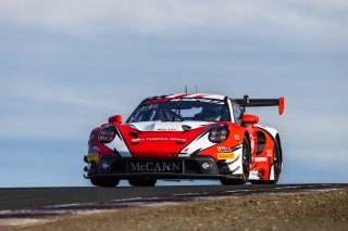 #8 Porsche 911 GT3-R (992) EVO of Michael McCann Jr. and Zachary Vanier, McCann Racing, GT World Challenge America, Pro, SRO America, Sonoma Raceway, Sonoma, CA, Mar 27 - 29, 2026
 | Fabian Lagunas&copy;2026