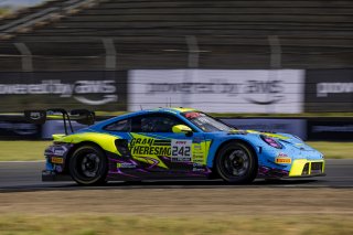 #242 Porsche 911 GT3-R (992) of Therese Lahlouh and Thomas Merrill, Wright Motorsports, GT World Challenge America, Pro-Am, SRO America, Sonoma Raceway, Sonoma, CA, Mar 27 - 29, 2026
 | Fabian Lagunas&copy;2026