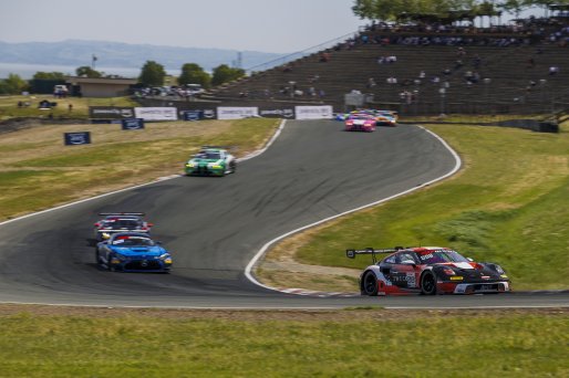 #28 Porsche 911 GT3-R (992) of Juan Martinez and Jan Heylen, RS1, GT World Challenge America, Pro-Am, SRO America, Sonoma Raceway, Sonoma, CA, Mar 27 - 29, 2026
 | Andrew Miterko Photography LLC &copy;2026