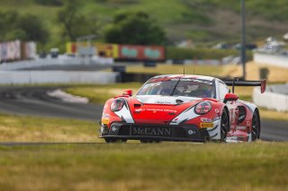 #8 Porsche 911 GT3-R (992) EVO of Michael McCann Jr. and Zachary Vanier, McCann Racing, GT World Challenge America, Pro, SRO America, Sonoma Raceway, Sonoma, CA, Mar 27 - 29, 2026
 | Fabian Lagunas&copy;2026