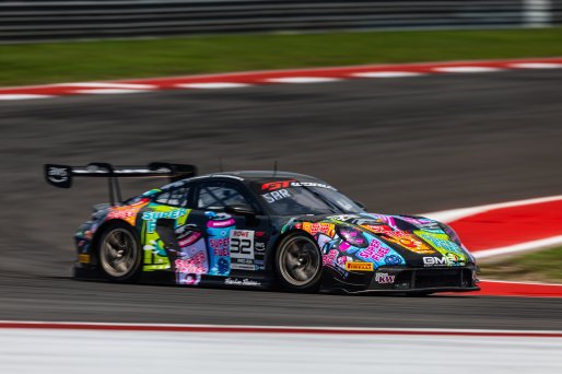 #32 Porsche 911 GT3-R (992) EVO of Kyle Washington and Tom Sargent, GMG Racing, GT World Challenge America, Pro-Am, SRO America, Circuit of The Americas, Austin, TX, Apr 24 - 26, 2026
 | Fabian Lagunas | www.lagunasphotography.com | 2026