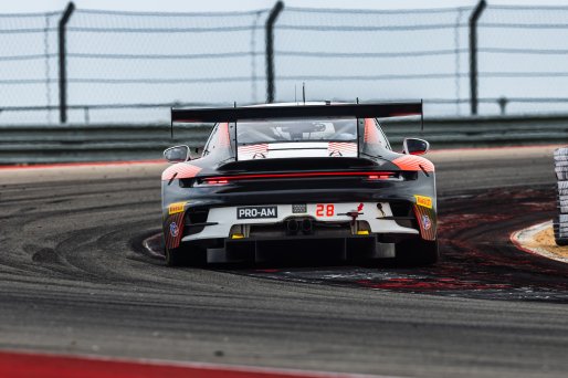 #28 Porsche 911 GT3-R (992) EVO of JP Martinez and Jan Heylen, RS1, GT World Challenge America, Pro-Am, SRO America, Circuit of The Americas, Austin, TX, Apr 24 - 26, 2026
 | Fabian Lagunas | www.lagunasphotography.com | 2026