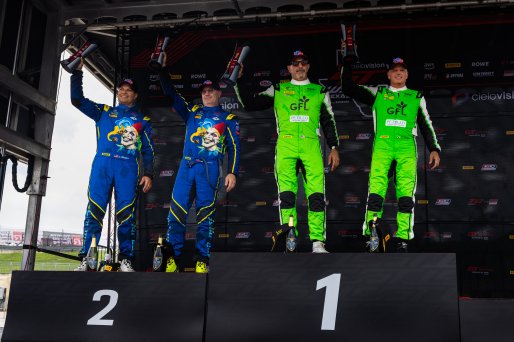 #163 Ferrari 296 GT3 EVO of Jay Schreibman and Oswaldo Negri, AF Corse USA, GT World Challenge America, Am, SRO America, Circuit of The Americas, Austin, TX, Apr 24 - 26, 2026, #11 Mercedes-AMG GT3 EVO of Marc Austin and Jason Golan, MAD Joker by Lone Sta | Fabian Lagunas | www.lagunasphotography.com | 2026