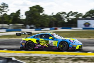 #242 Porsche 911 GT3-R (992) EVO of Therese Lahlouh and Thomas Merrill, Wright Motorsports, GT World Challenge America, Pro-Am, SRO America, Sebring International Raceway, Sebring, FL, May 7 - 10, 2026
 | Fabian Lagunas | www.lagunasphotography.com | 2026