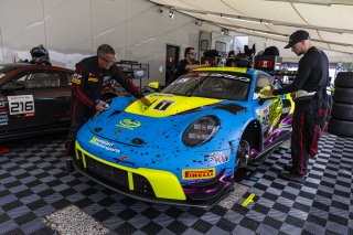 #242 Porsche 911 GT3-R (992) EVO of Therese Lahlouh and Thomas Merrill, Wright Motorsports, GT World Challenge America, Pro-Am, SRO America, Road Atlanta, Braselton, GA, June 12 - 14, 2026, Paddock
 | Fabian Lagunas | www.lagunasphotography.com | 2026