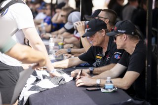 Autograph Session, #71 Aston Martin Vantage AMR GT3 EVO of Frank Depew and Robin Liddell, Rebel Rock Racing, GT World Challenge America, Pro-Am, SRO America, Road Atlanta, Braselton, GA, June 12 - 14, 2026
 | Andrew Miterko Photography LLC &copy;2026