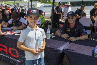 Autograph Session, #28 Porsche 911 GT3-R (992) EVO of JP Martinez and Jan Heylen, RS1, GT World Challenge America, Pro-Am, SRO America, Road Atlanta, Braselton, GA, June 12 - 14, 2026
 | Fabian Lagunas | www.lagunasphotography.com | 2026