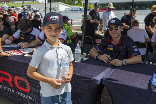 Autograph Session, #28 Porsche 911 GT3-R (992) EVO of JP Martinez and Jan Heylen, RS1, GT World Challenge America, Pro-Am, SRO America, Road Atlanta, Braselton, GA, June 12 - 14, 2026
 | Fabian Lagunas | www.lagunasphotography.com | 2026