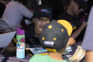 Autograph Session, #242 Porsche 911 GT3-R (992) EVO of Therese Lahlouh and Thomas Merrill, Wright Motorsports, GT World Challenge America, Pro-Am, SRO America, Road America, Elkhart Lake, WI, Aug 27 - 30, 2026
 | Fabian Lagunas | www.lagunasphotography.com | 2026